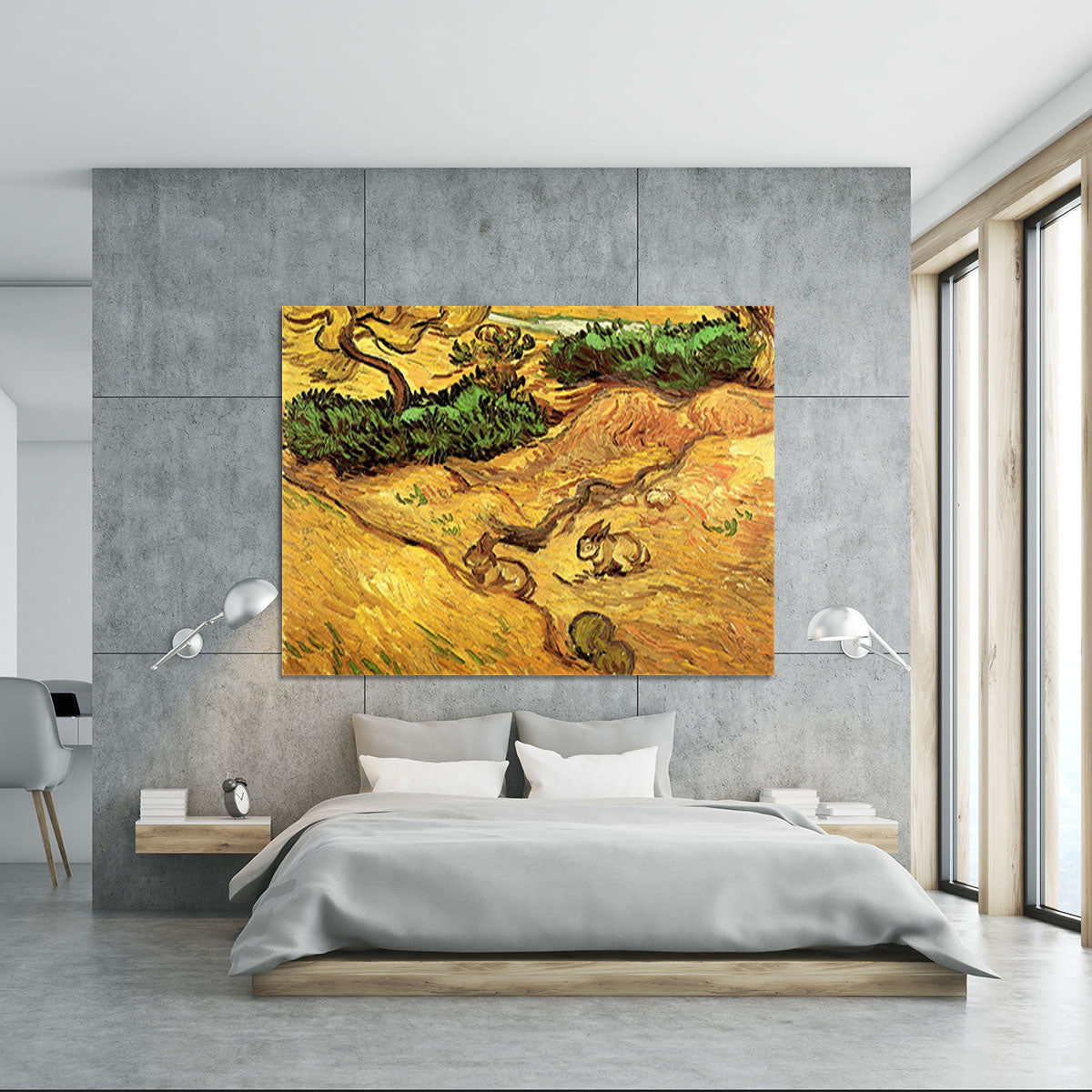 Field with Two Rabbits by Van Gogh Canvas Print or Poster - Canvas Art Rocks - 5