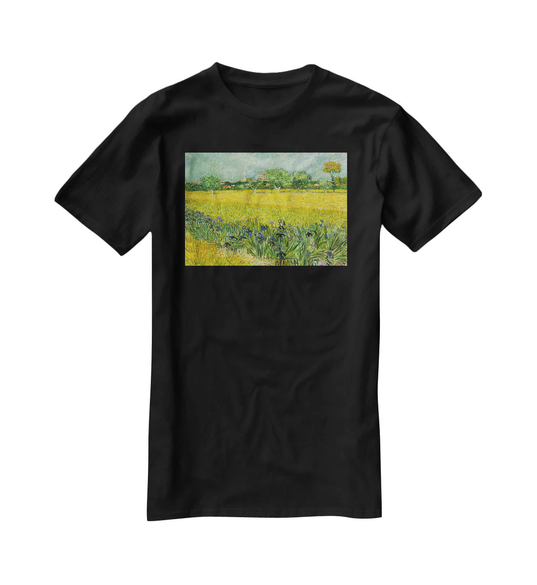 Field with flowers near Arles T-Shirt - Canvas Art Rocks - 1