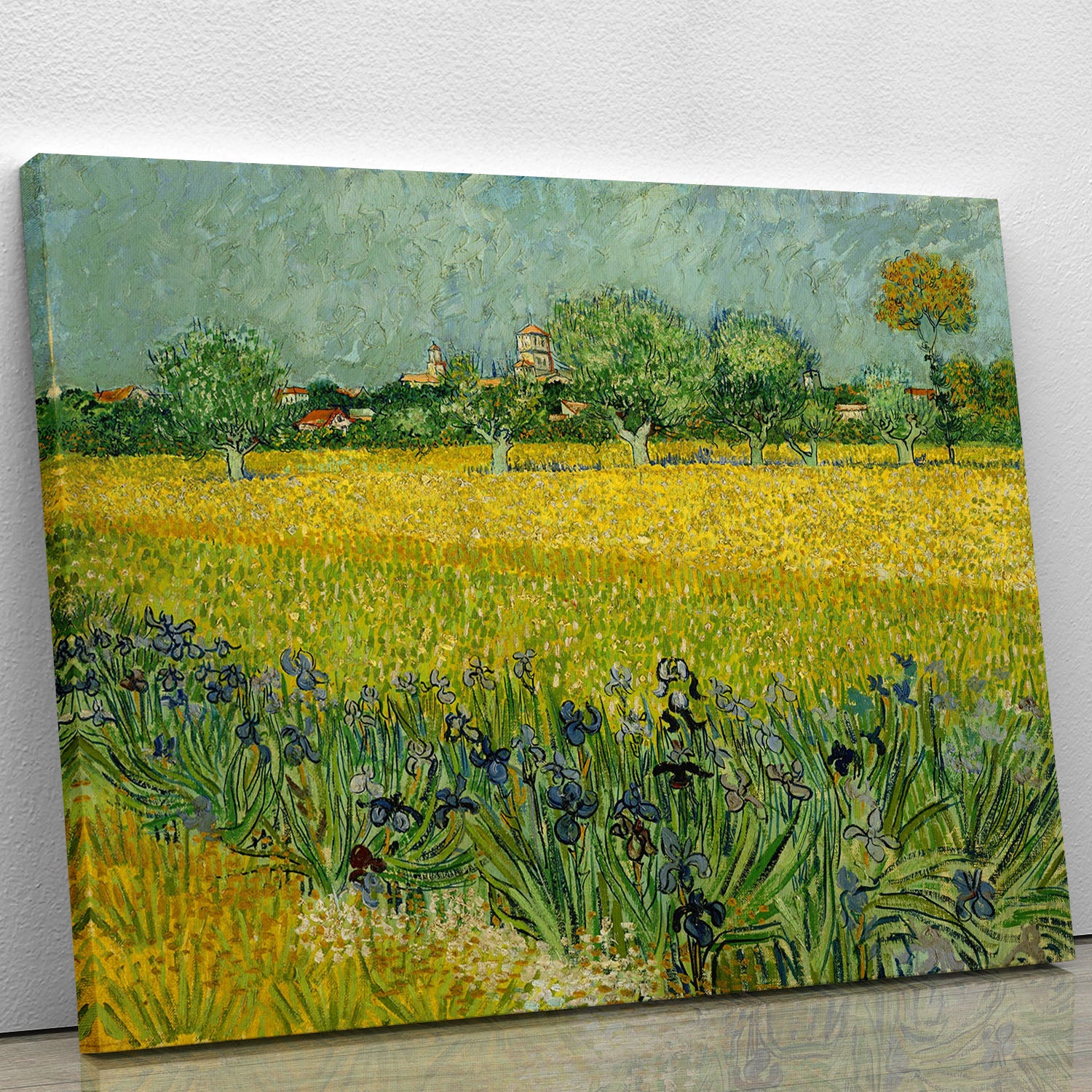 Field with flowers near Arles Canvas Print or Poster - Canvas Art Rocks - 1