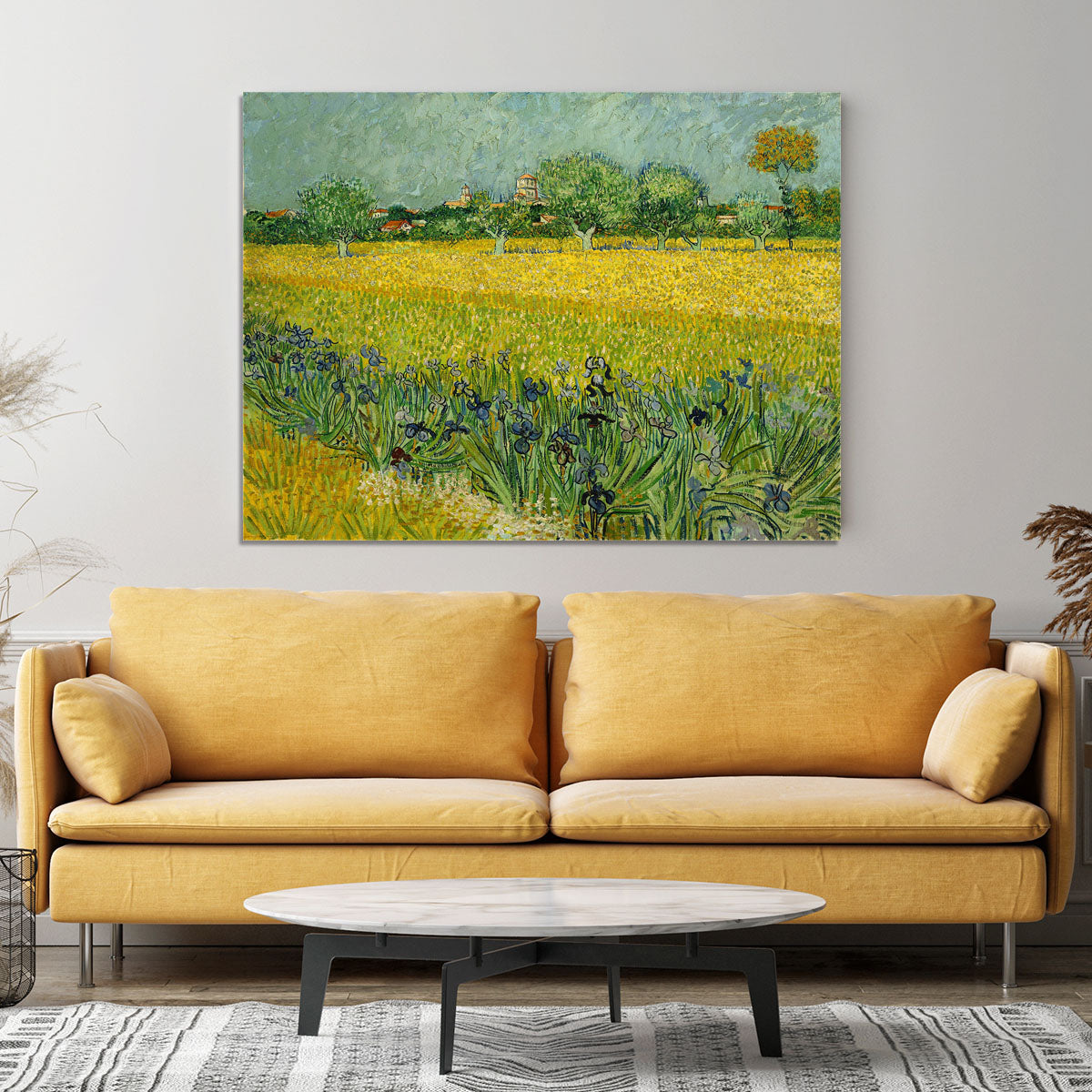 Field with flowers near Arles Canvas Print or Poster - Canvas Art Rocks - 4