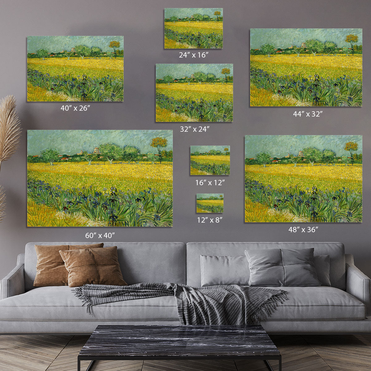 Field with flowers near Arles Canvas Print or Poster - Canvas Art Rocks - 7
