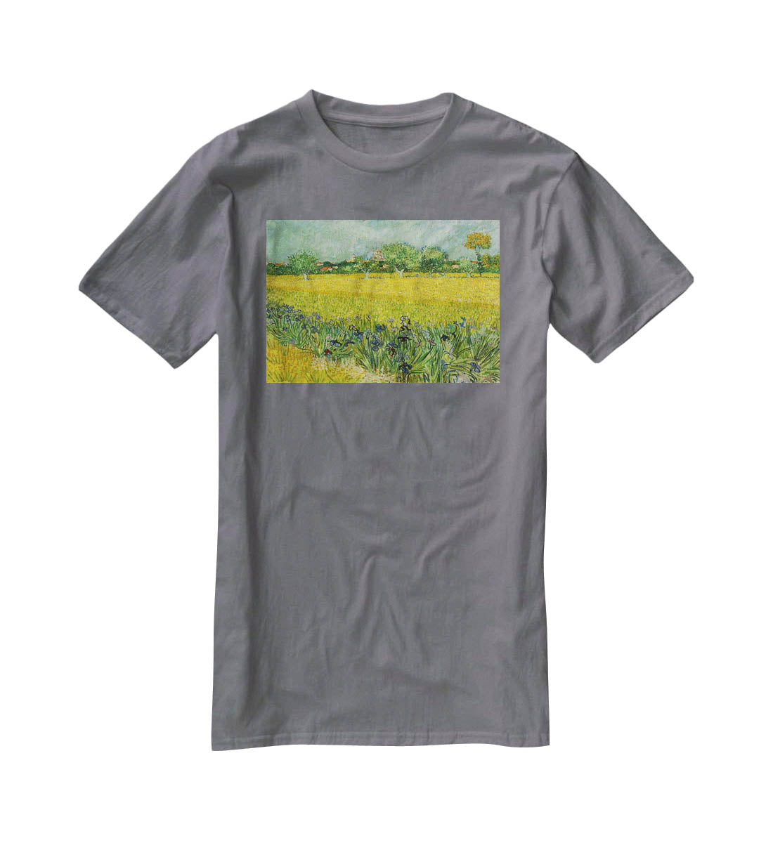 Field with flowers near Arles T-Shirt - Canvas Art Rocks - 3