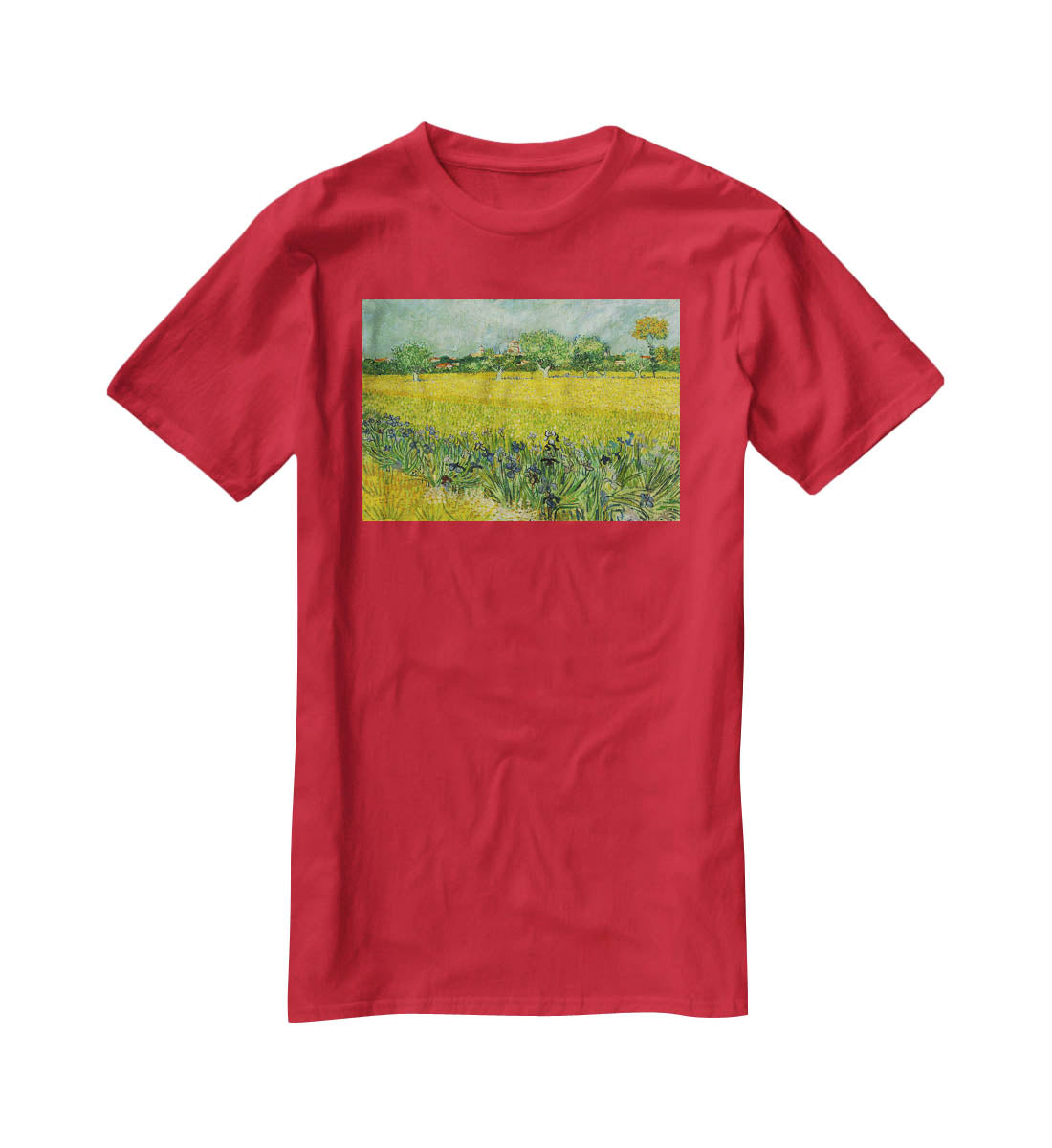 Field with flowers near Arles T-Shirt - Canvas Art Rocks - 4