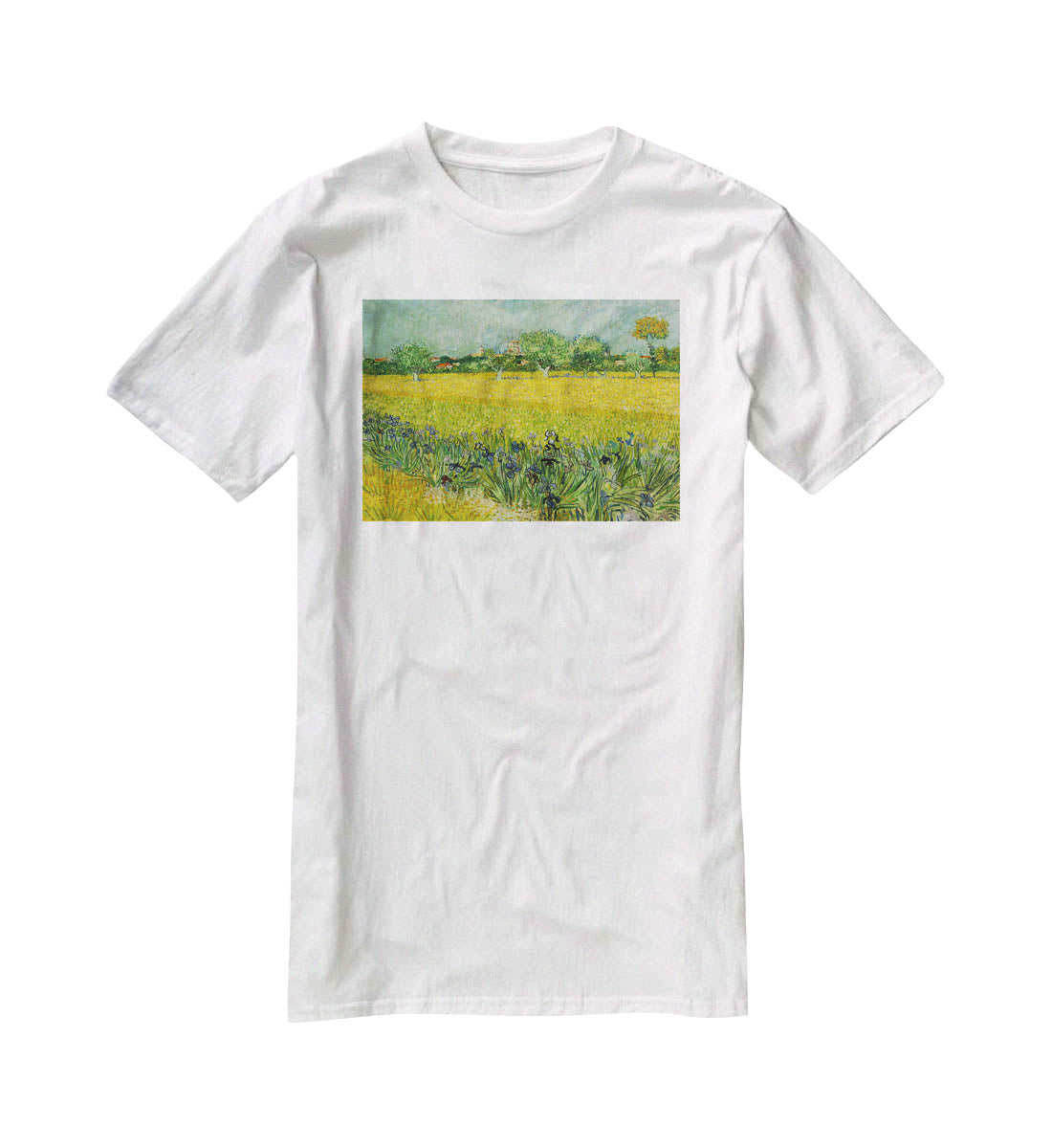 Field with flowers near Arles T-Shirt - Canvas Art Rocks - 5