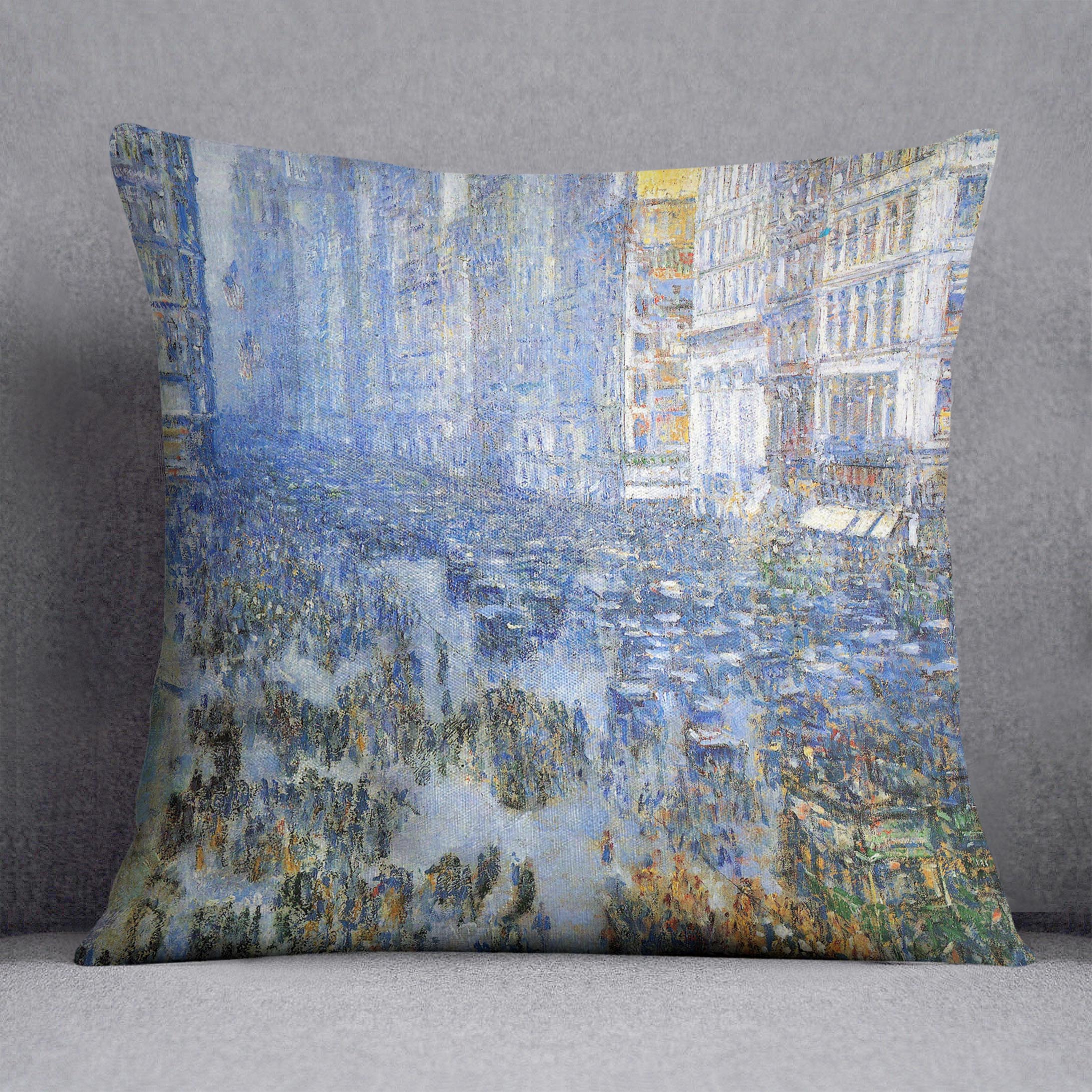 Fifth Avenue by Hassam Cushion - Canvas Art Rocks - 1