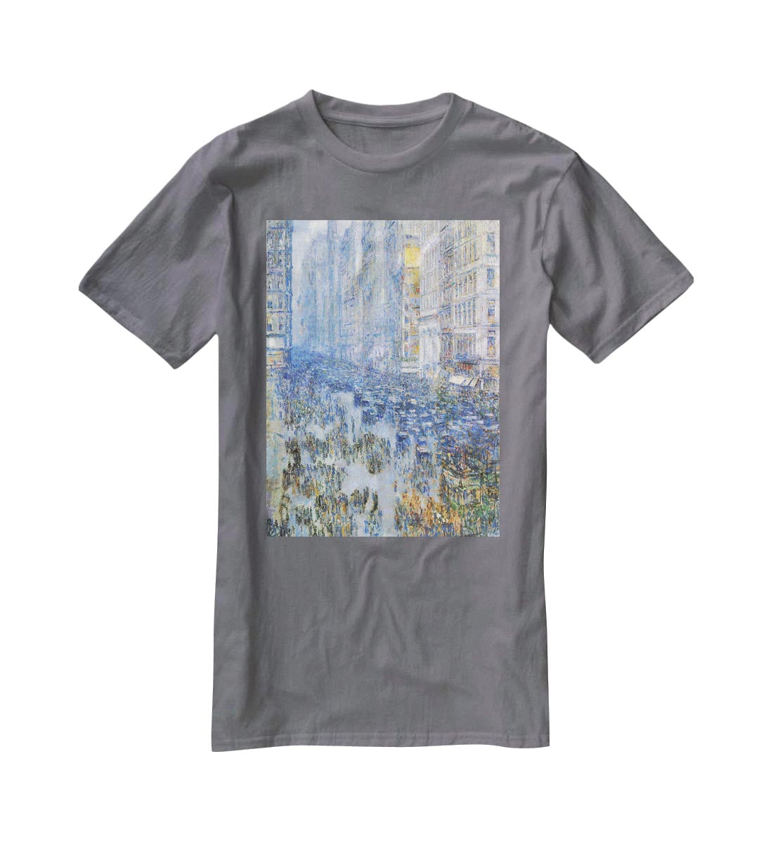 Fifth Avenue by Hassam T-Shirt - Canvas Art Rocks - 3