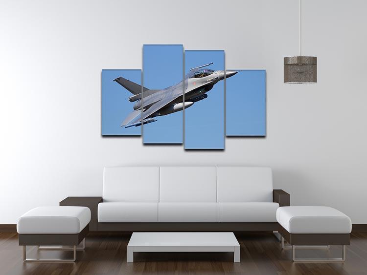 Fighter jet flyby 4 Split Panel Canvas  - Canvas Art Rocks - 3