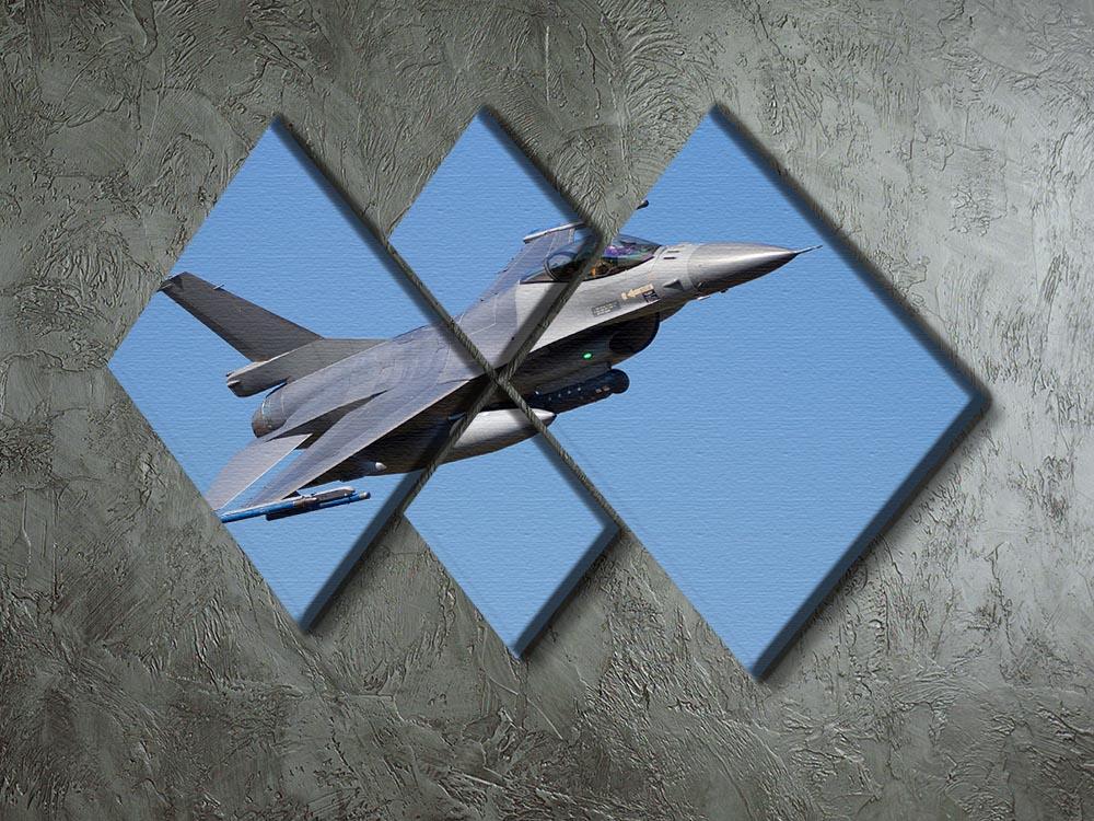 Fighter jet flyby 4 Square Multi Panel Canvas  - Canvas Art Rocks - 2