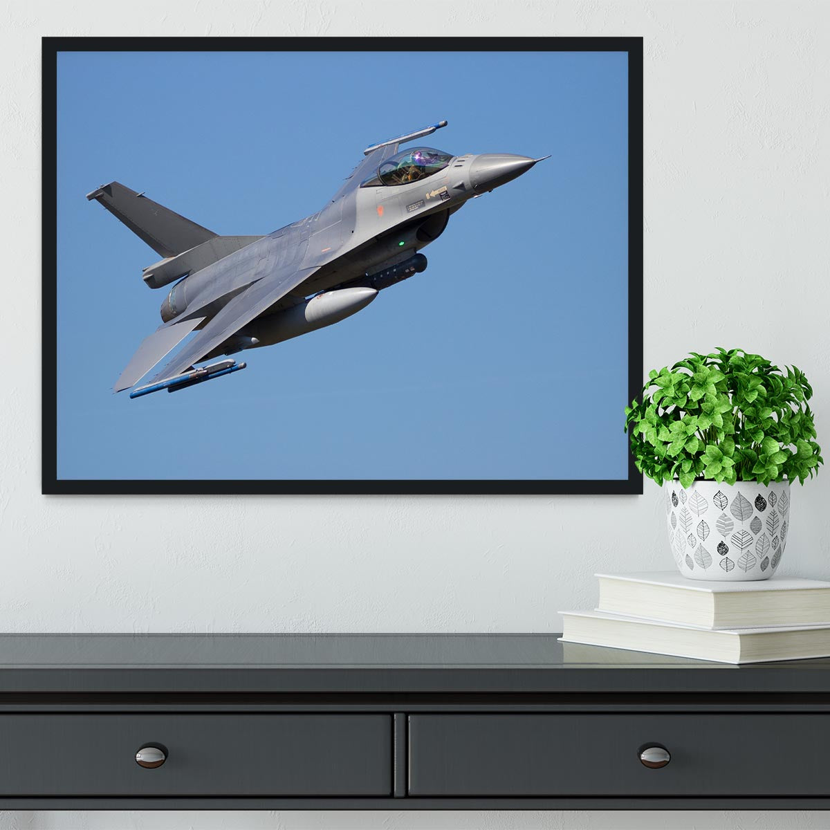 Fighter jet flyby Framed Print - Canvas Art Rocks - 2