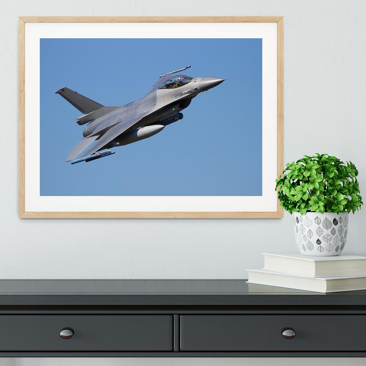 Fighter jet flyby Framed Print - Canvas Art Rocks - 3