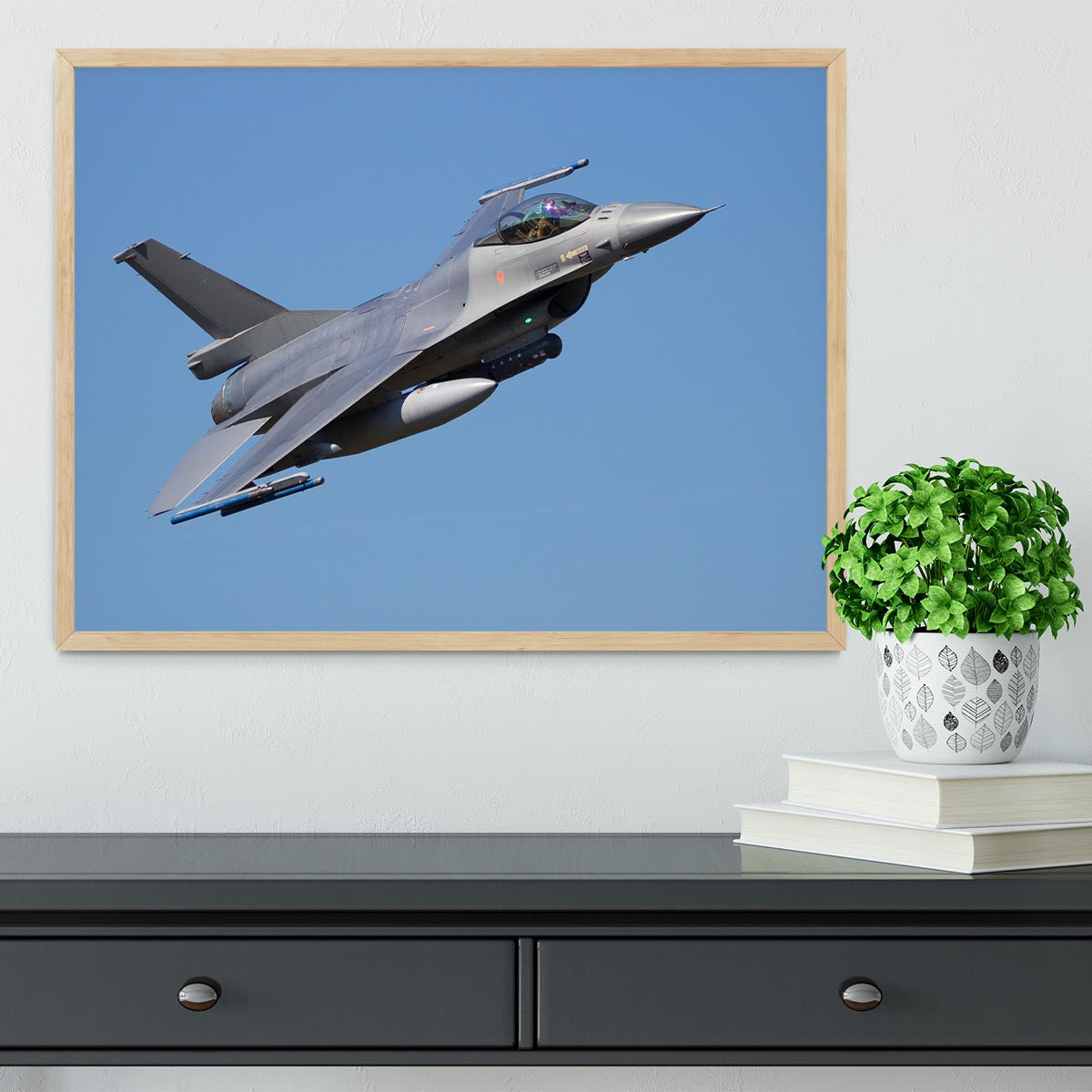 Fighter jet flyby Framed Print - Canvas Art Rocks - 4