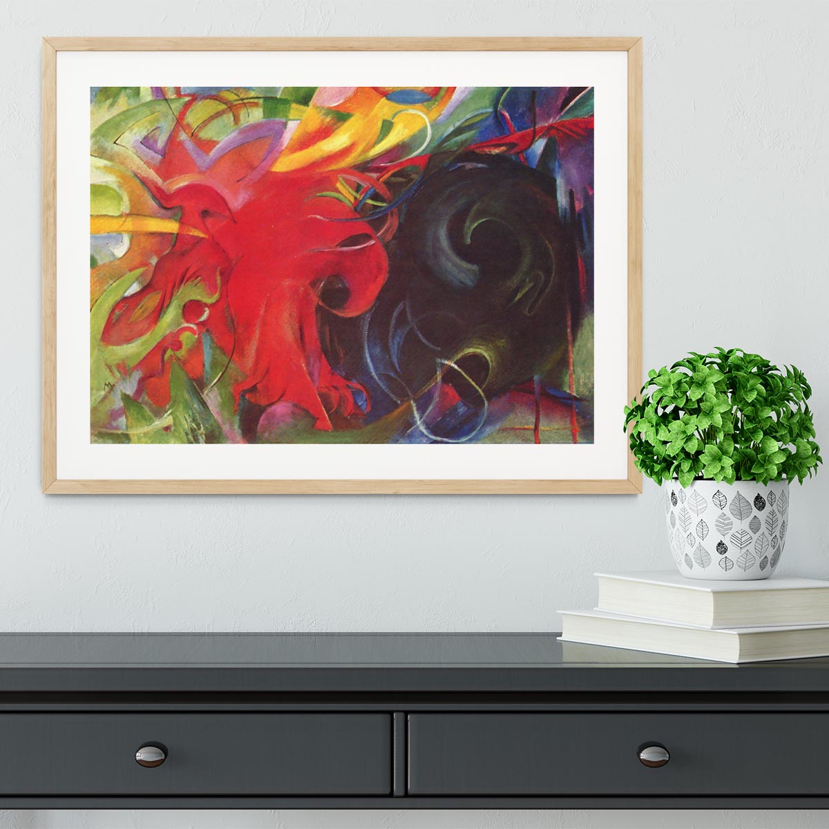 Fighting forms by Franz Marc Framed Print - Canvas Art Rocks - 3