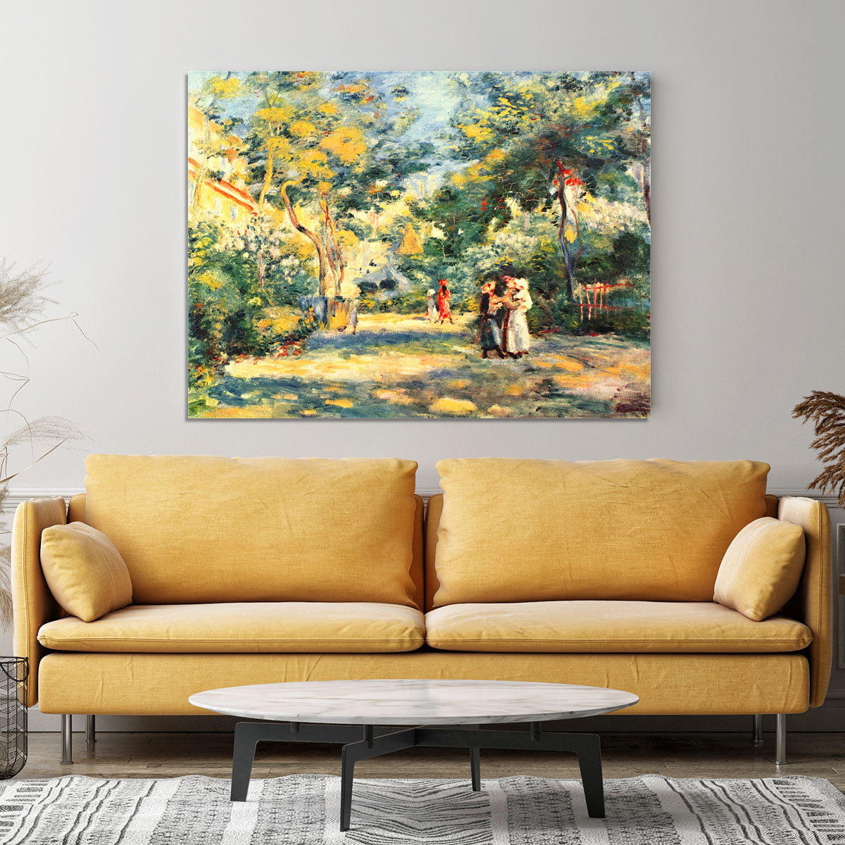 Figures in the garden by Renoir Canvas Print or Poster - Canvas Art Rocks - 4