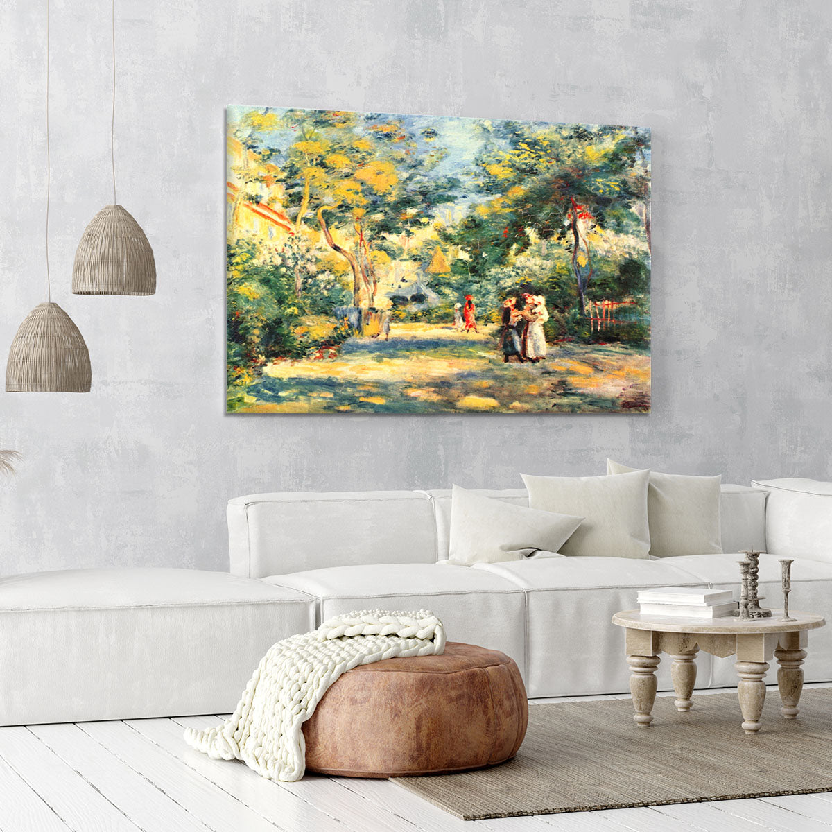 Figures in the garden by Renoir Canvas Print or Poster - Canvas Art Rocks - 6