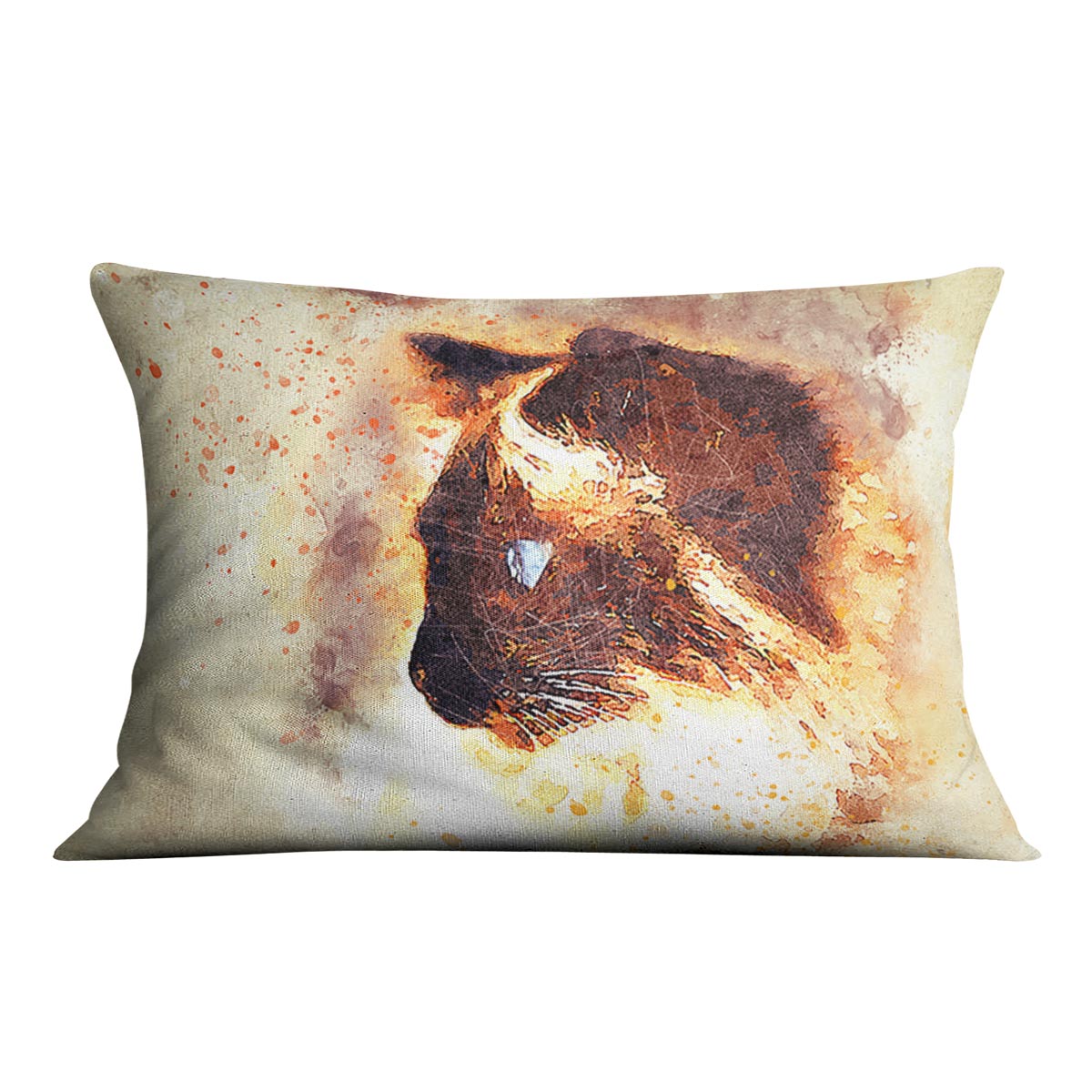 Fire Cat Painting Cushion