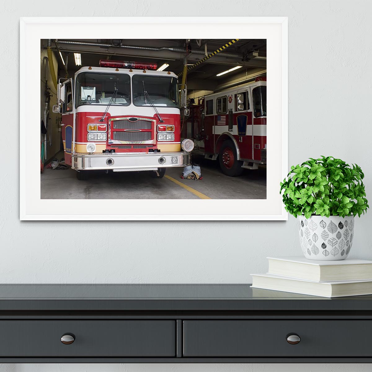 Fire Truck Framed Print - Canvas Art Rocks - 5
