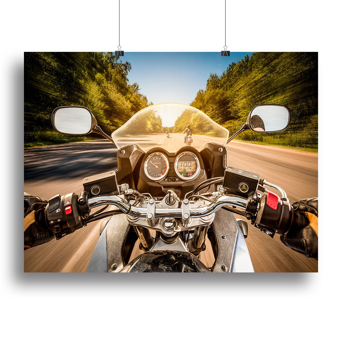 First Person Motorbike Ride Canvas Print or Poster - Canvas Art Rocks - 2