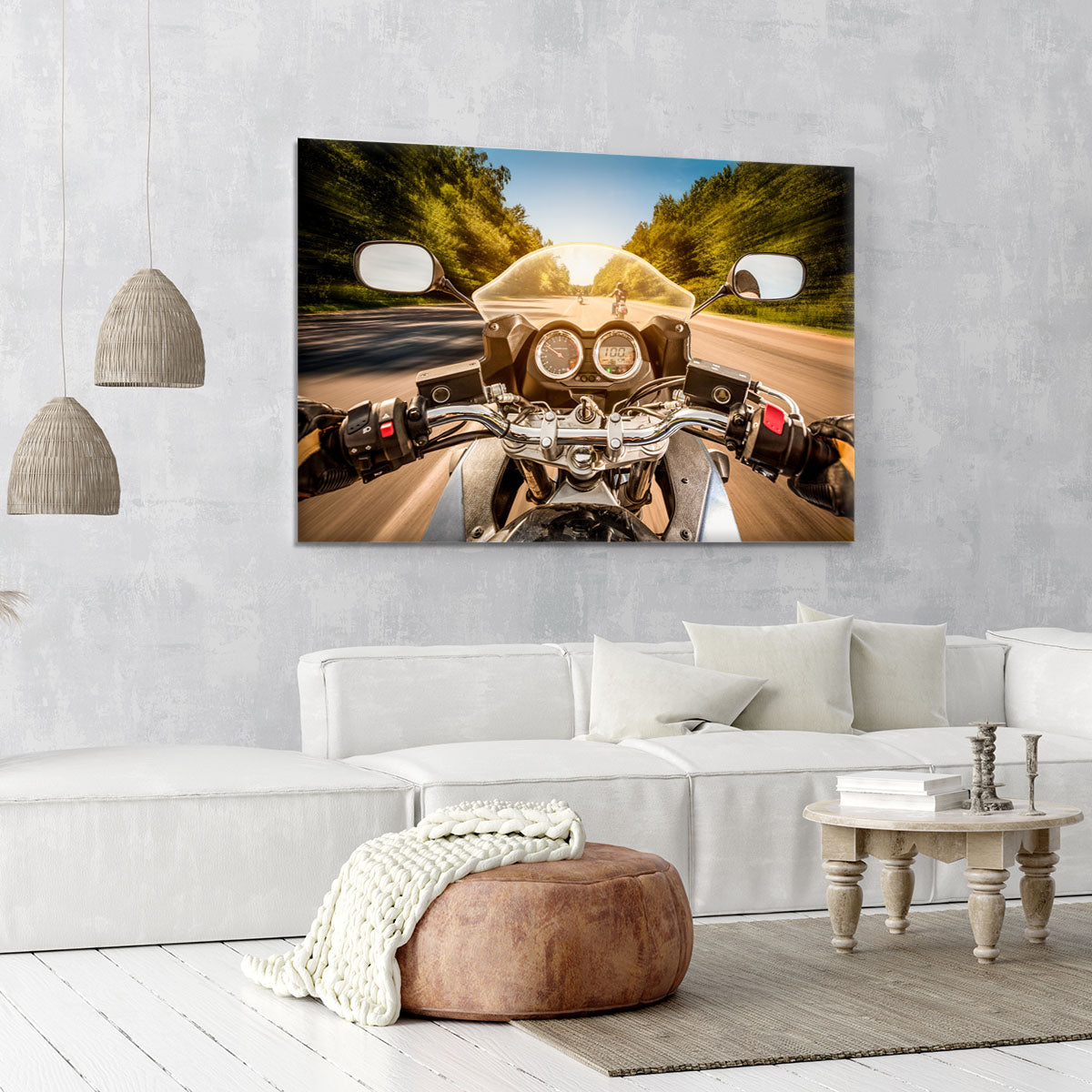 First Person Motorbike Ride Canvas Print or Poster - Canvas Art Rocks - 6