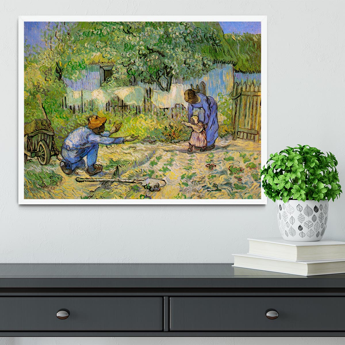 First Steps by Van Gogh Framed Print - Canvas Art Rocks -6