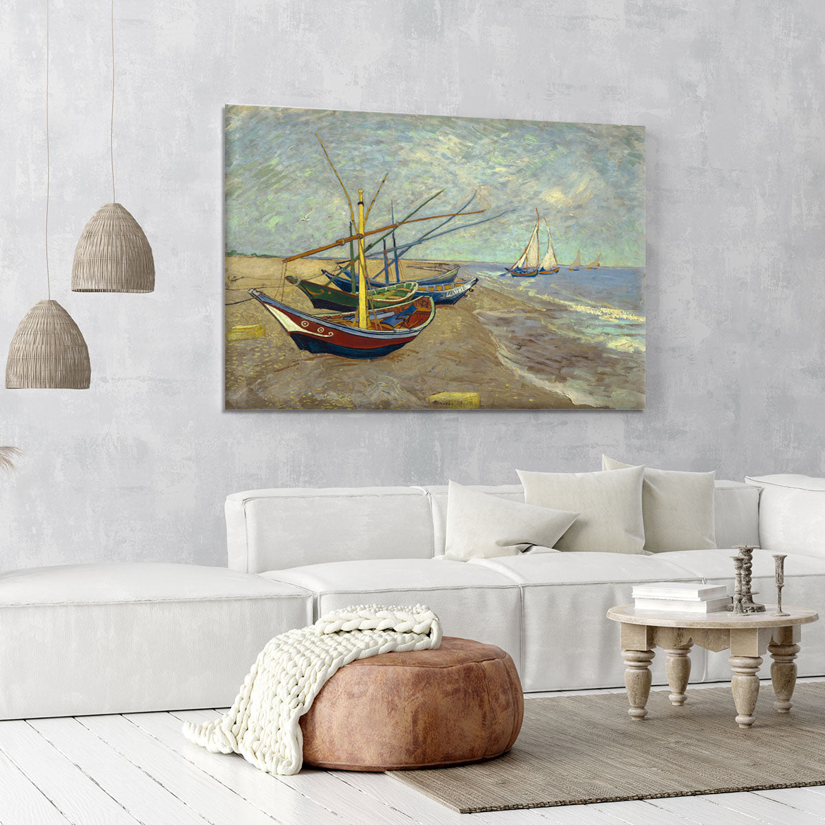 Fishing boats at Sainte Marie Canvas Print or Poster - Canvas Art Rocks - 6