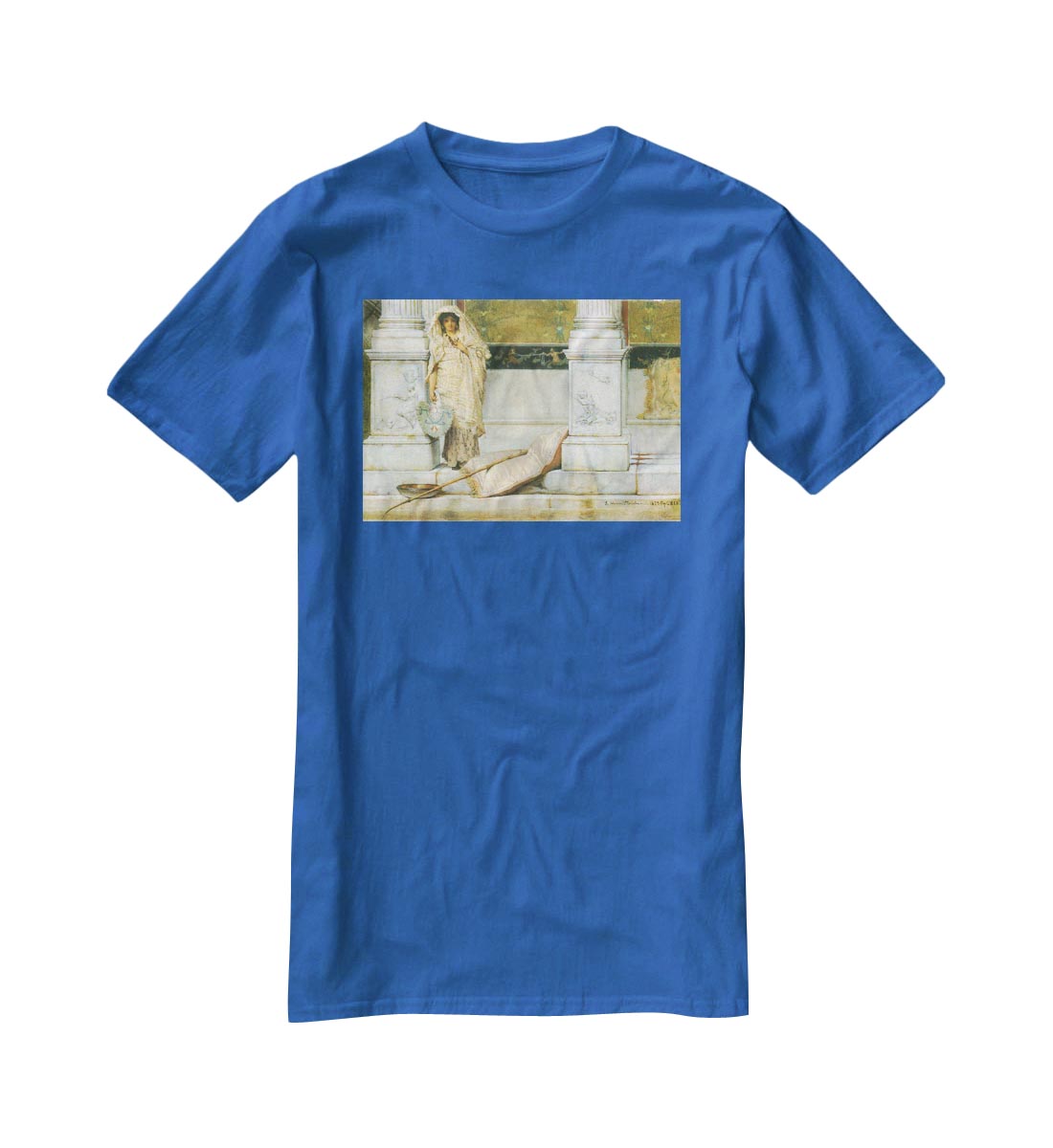 Fishing by Alma Tadema T-Shirt - Canvas Art Rocks - 2