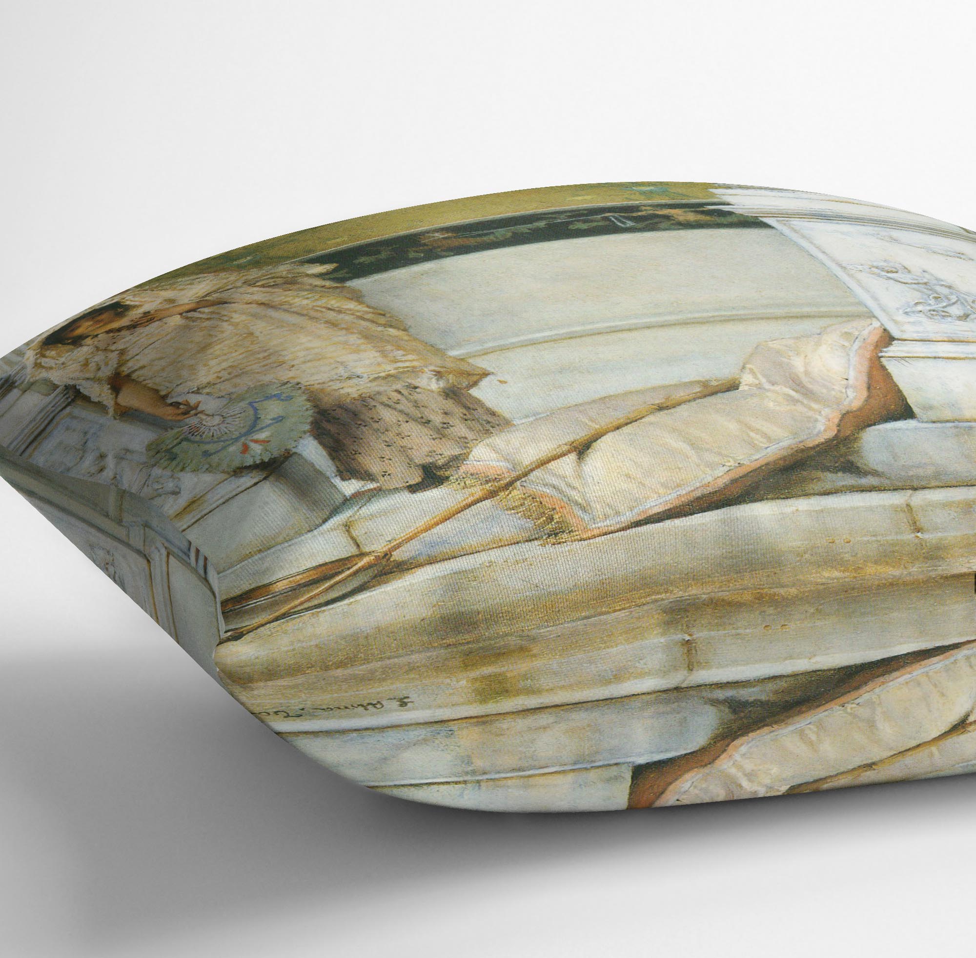Fishing by Alma Tadema Cushion - Canvas Art Rocks - 3