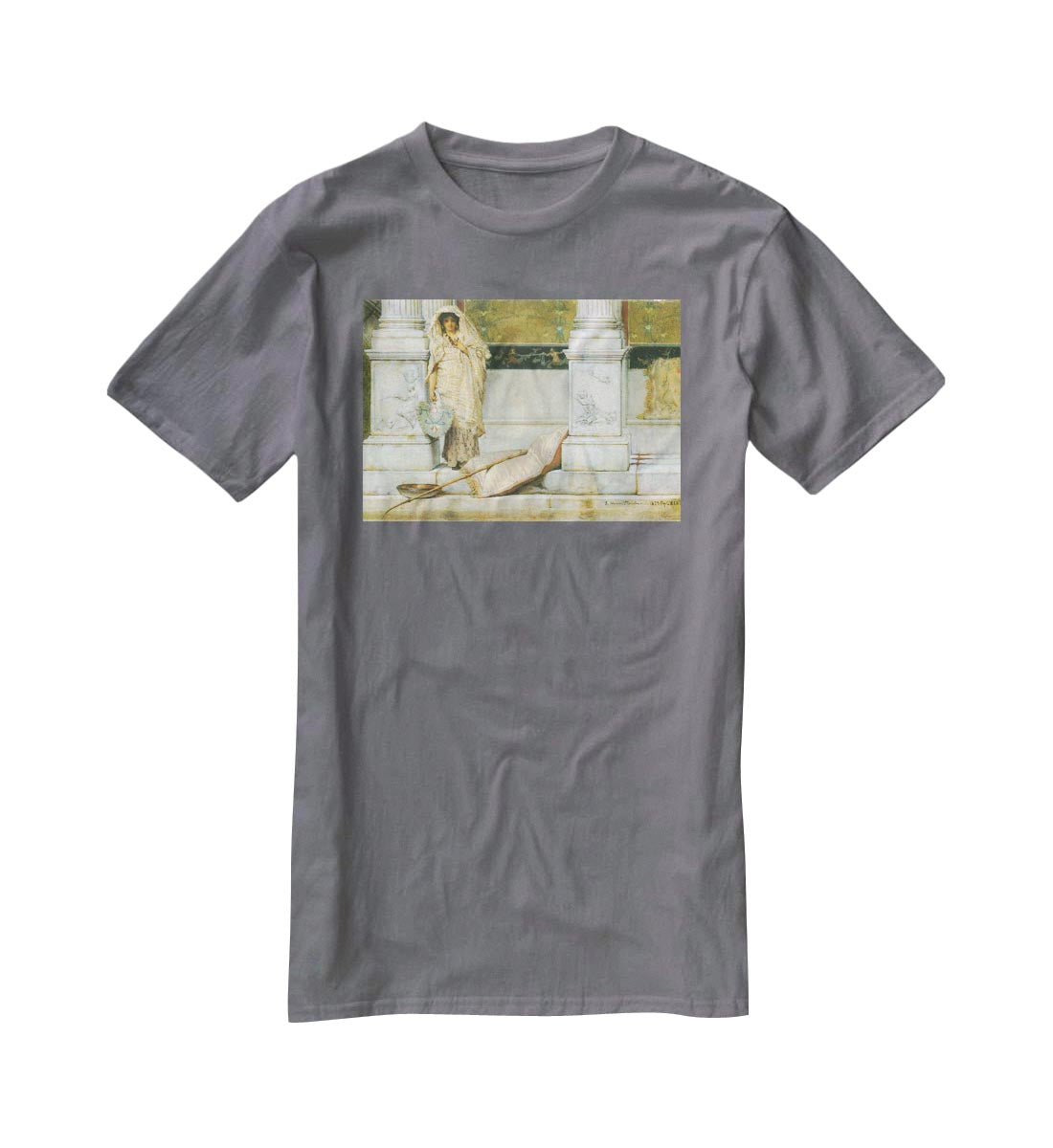 Fishing by Alma Tadema T-Shirt - Canvas Art Rocks - 3