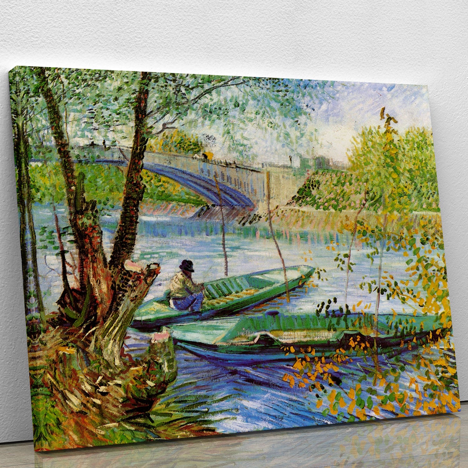 Fishing in Spring by Van Gogh Canvas Print or Poster - Canvas Art Rocks - 1