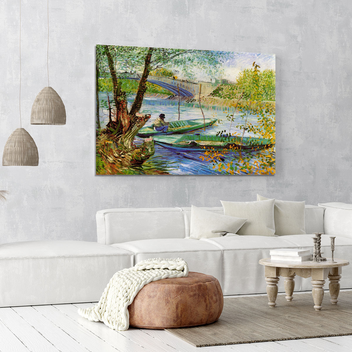 Fishing in Spring by Van Gogh Canvas Print or Poster - Canvas Art Rocks - 6
