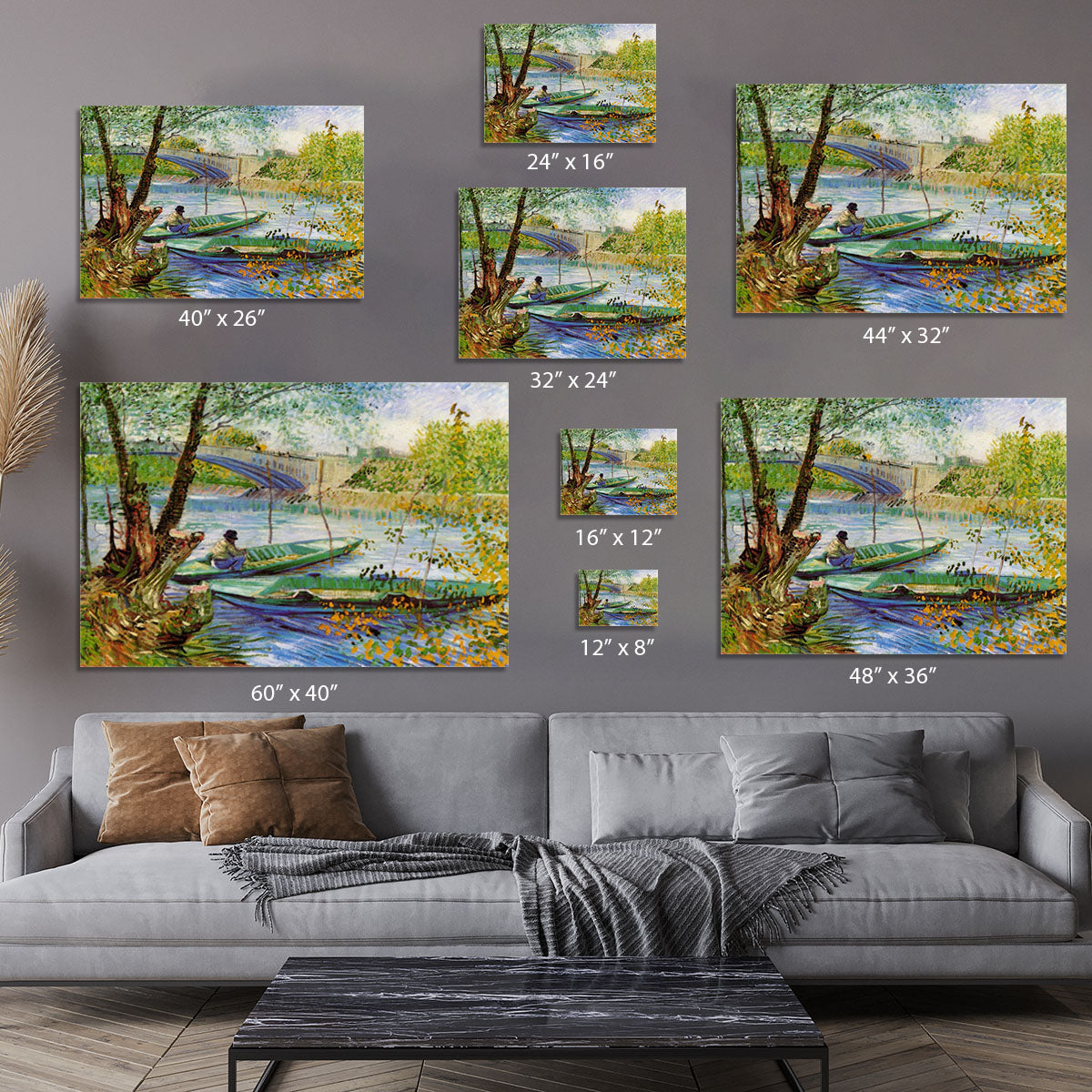 Fishing in Spring by Van Gogh Canvas Print or Poster - Canvas Art Rocks - 7