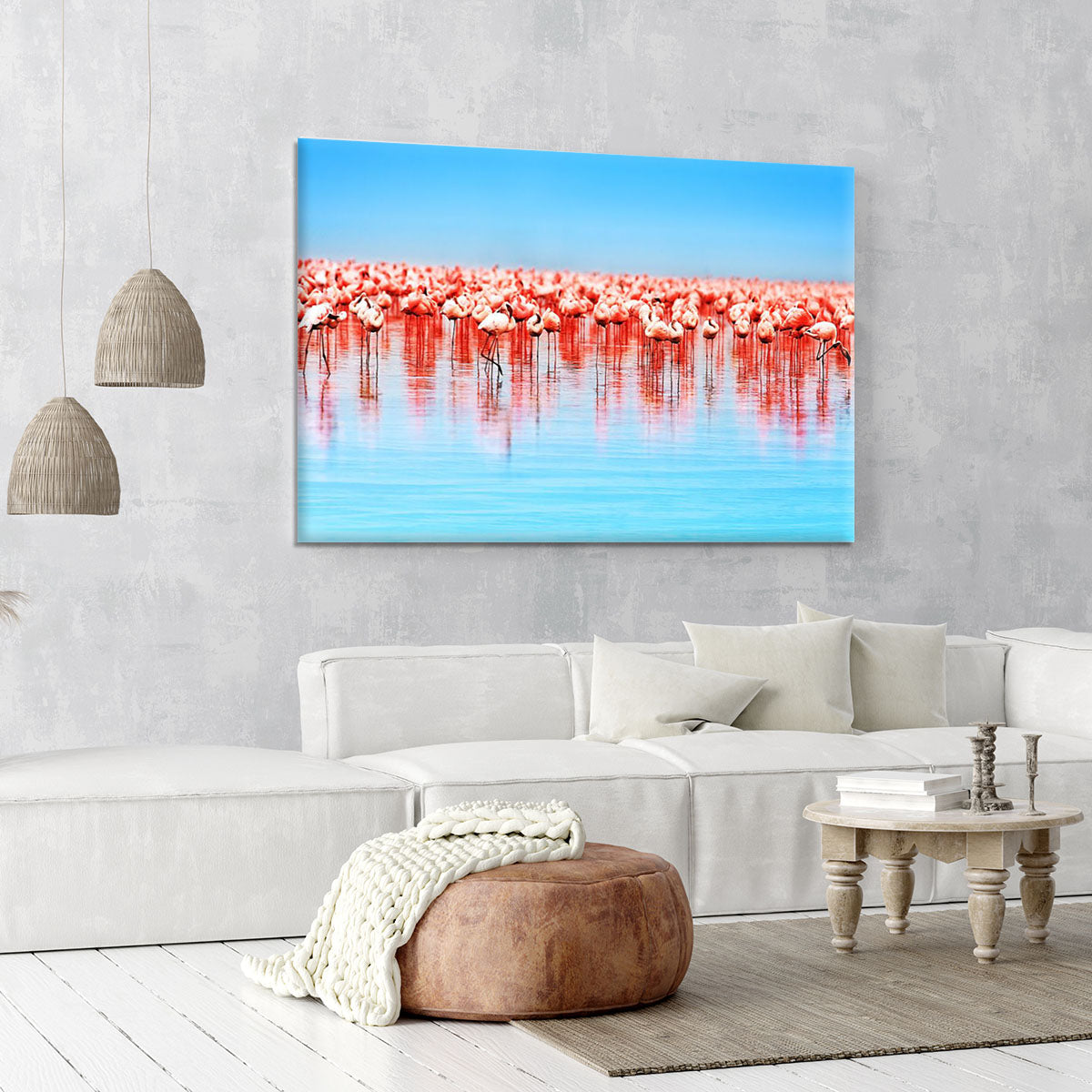 Flamingo birds in the lake Nakuru Canvas Print or Poster - Canvas Art Rocks - 6