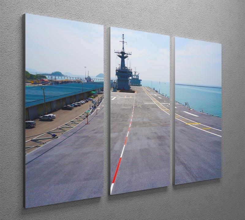 Flight deck of an aircraft carrier 3 Split Panel Canvas Print - Canvas Art Rocks - 2