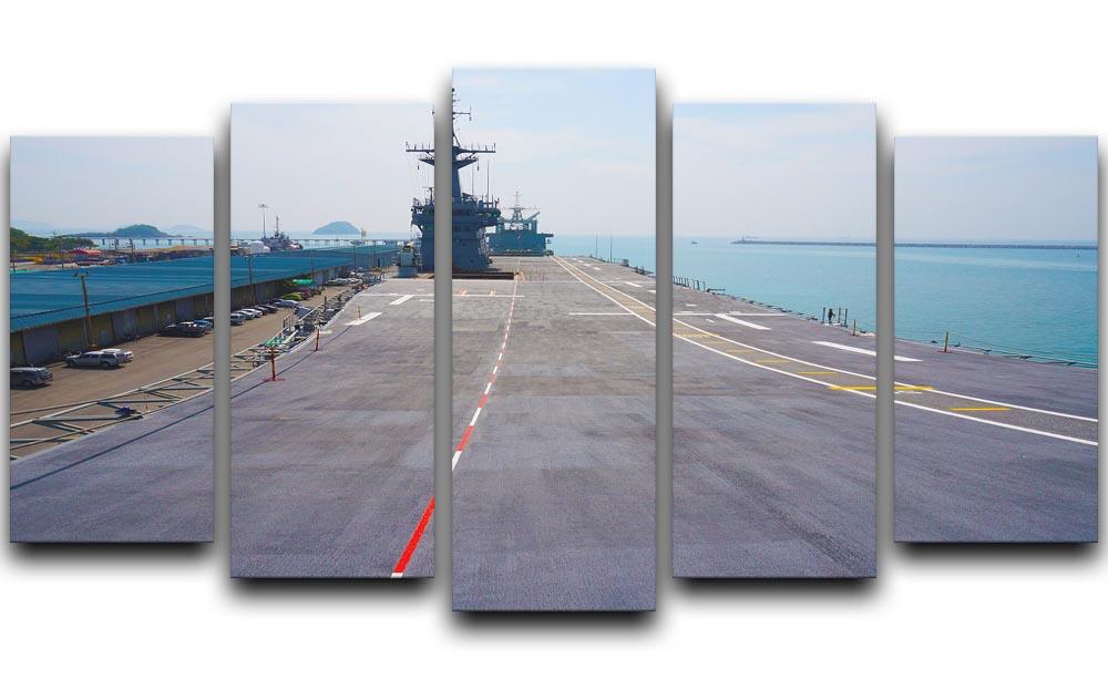 Flight deck of an aircraft carrier 5 Split Panel Canvas  - Canvas Art Rocks - 1