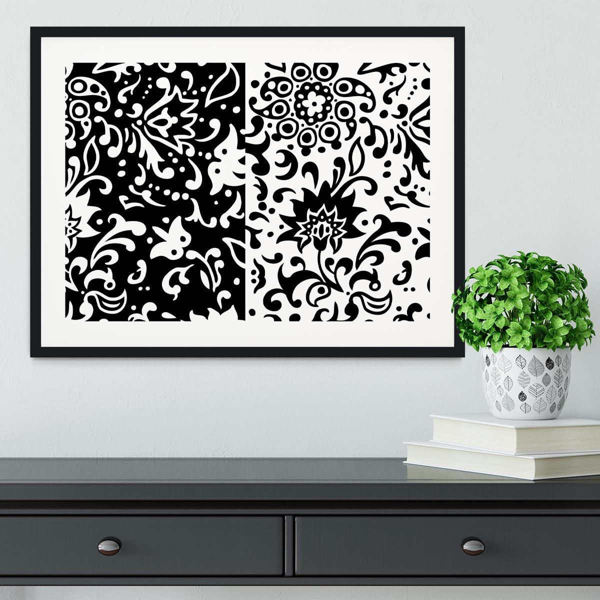 Floral Chic Framed Print - Canvas Art Rocks - 1
