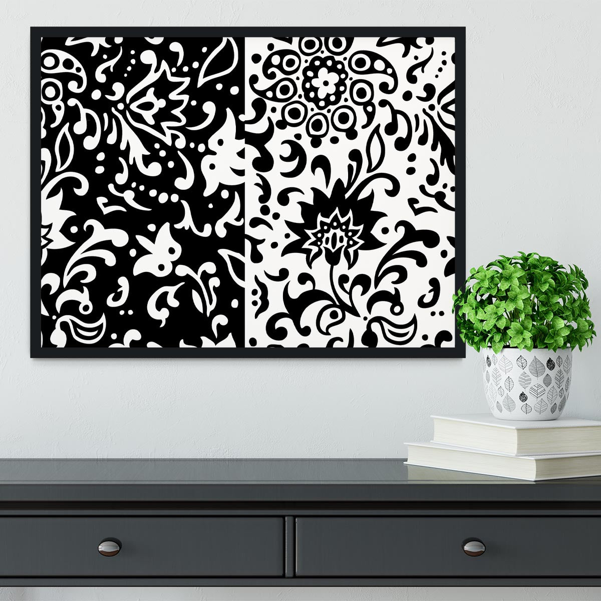 Floral Chic Framed Print - Canvas Art Rocks - 2