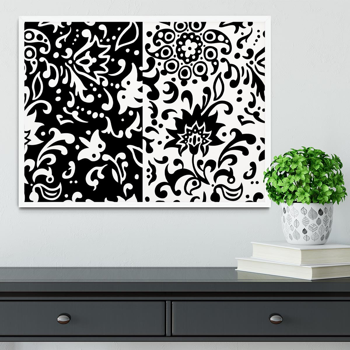 Floral Chic Framed Print - Canvas Art Rocks -6