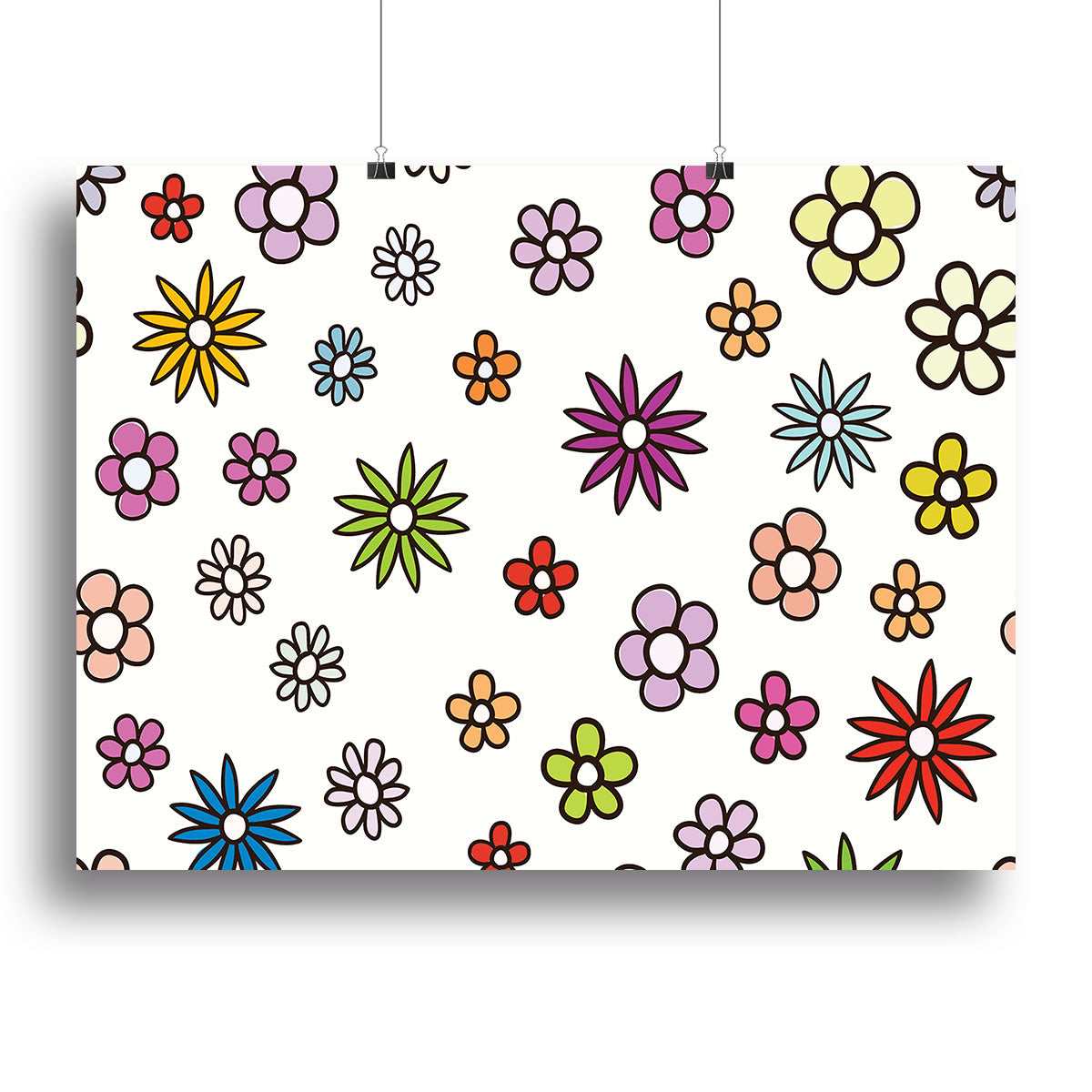 Floral Repeat Canvas Print or Poster - Canvas Art Rocks - 2