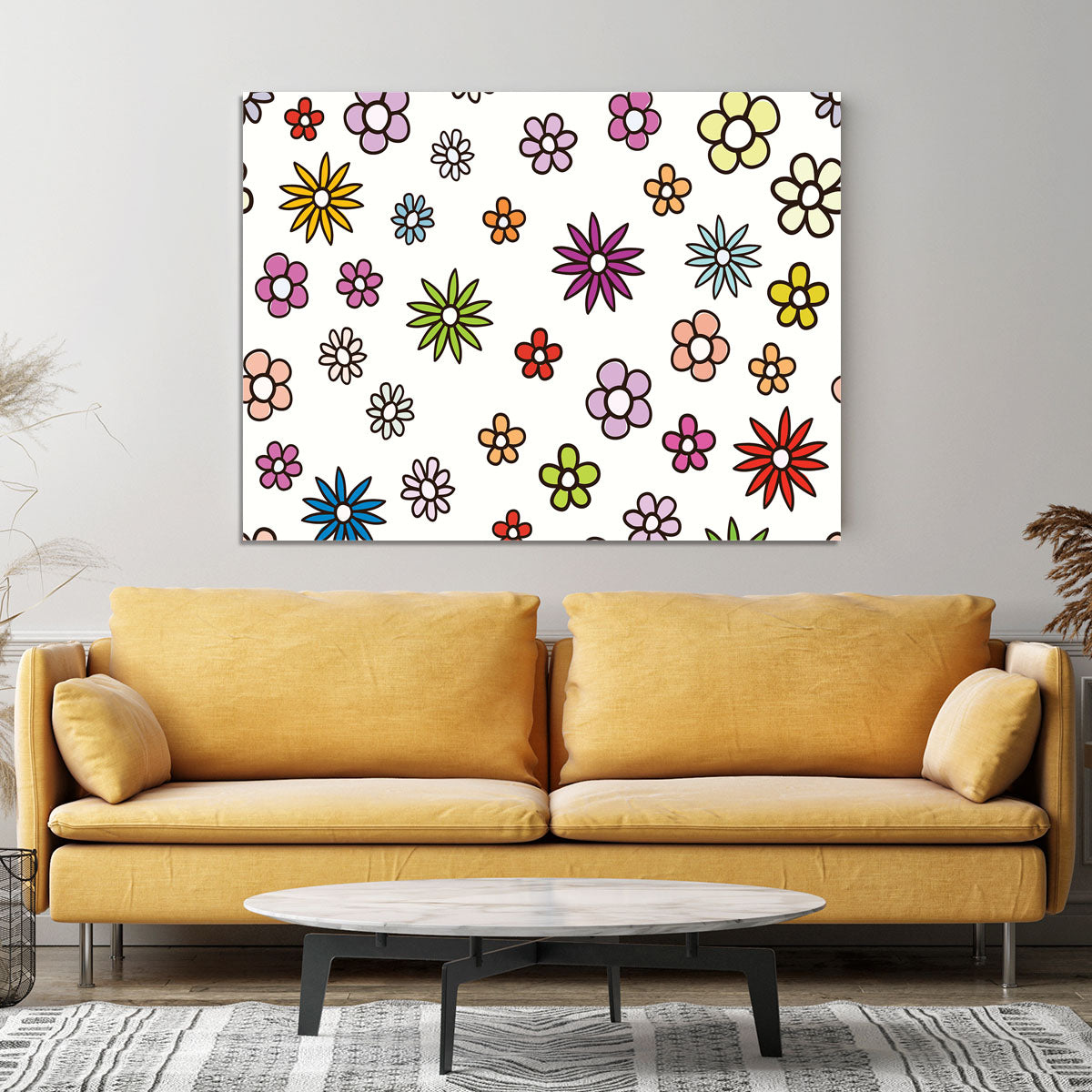 Floral Repeat Canvas Print or Poster - Canvas Art Rocks - 4