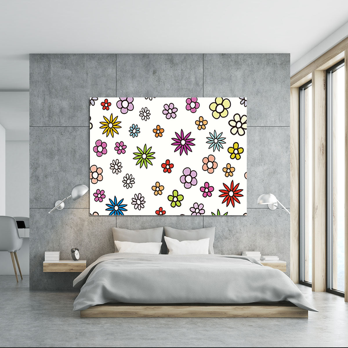 Floral Repeat Canvas Print or Poster - Canvas Art Rocks - 5