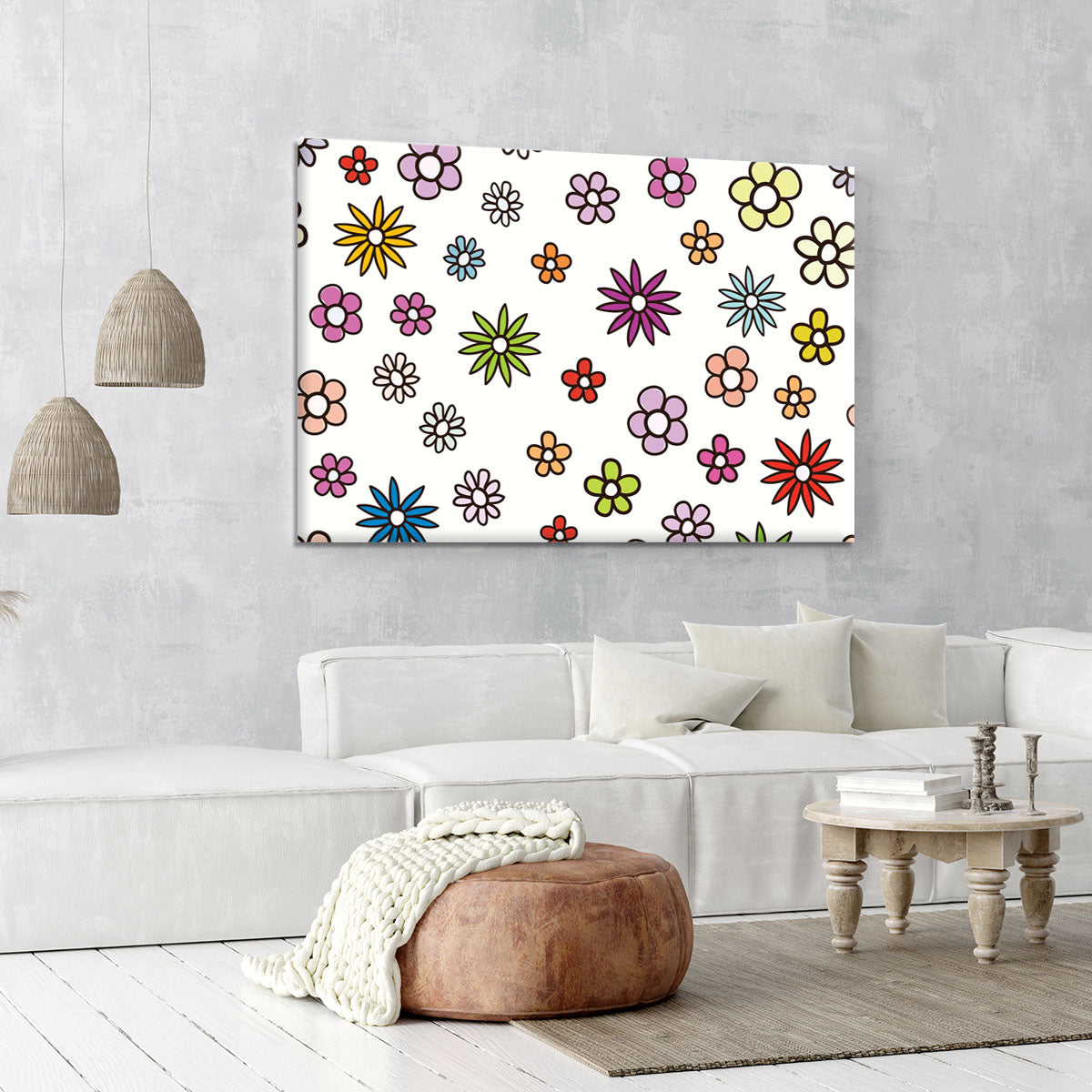 Floral Repeat Canvas Print or Poster - Canvas Art Rocks - 6