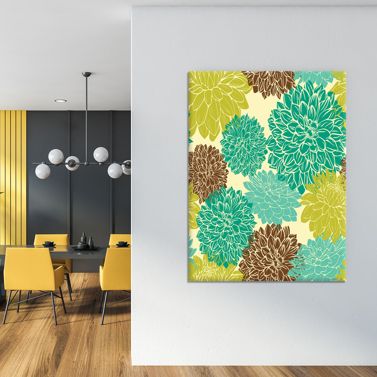 Floral seamless pattern Canvas Print or Poster - Canvas Art Rocks - 4