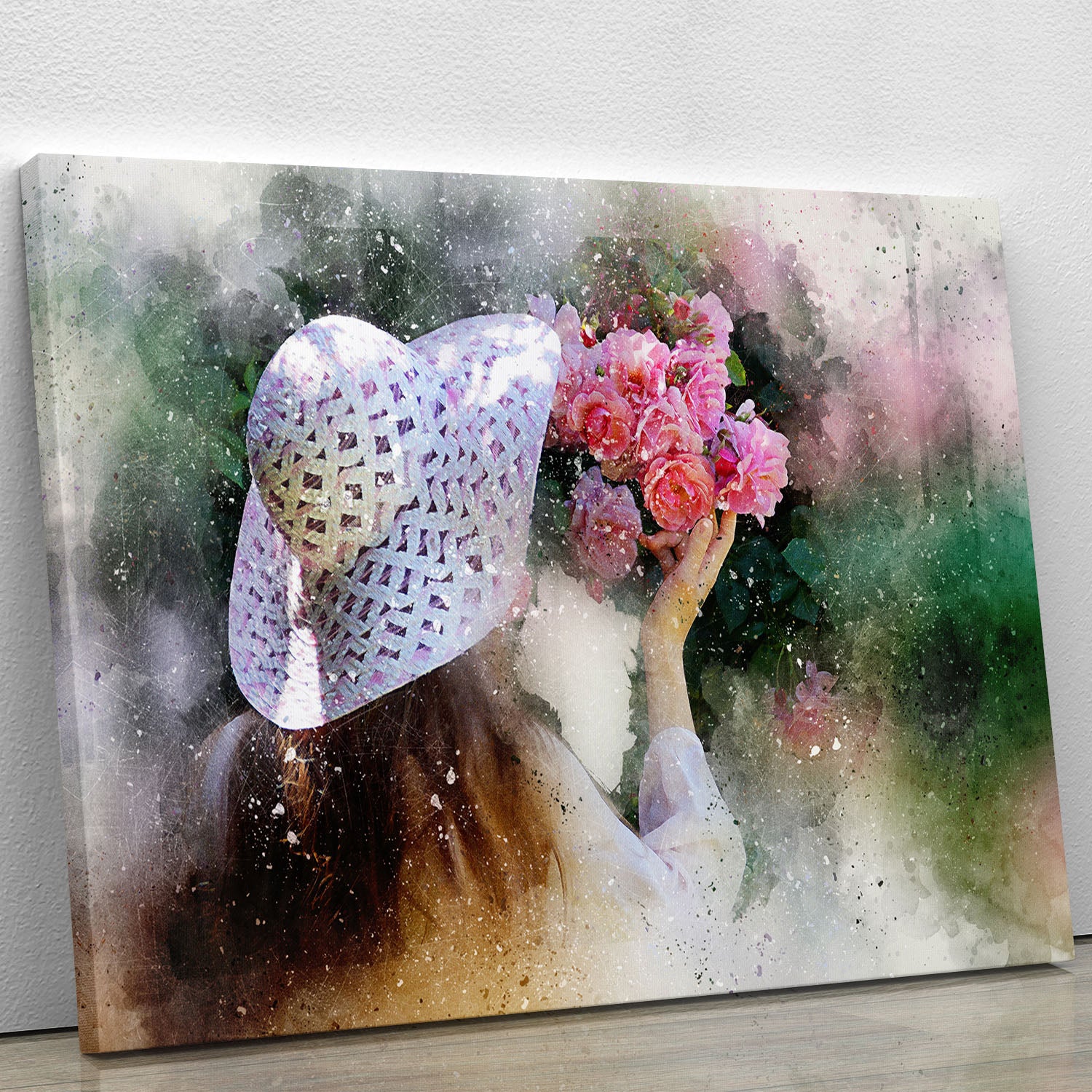 Flower Girl Painting Canvas Print or Poster - Canvas Art Rocks - 1