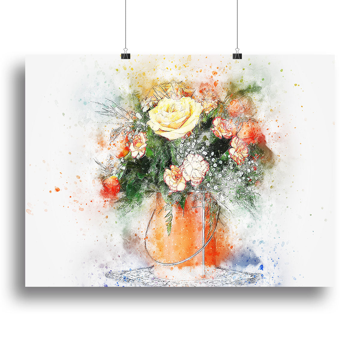 Flower Painting Canvas Print or Poster - Canvas Art Rocks - 2