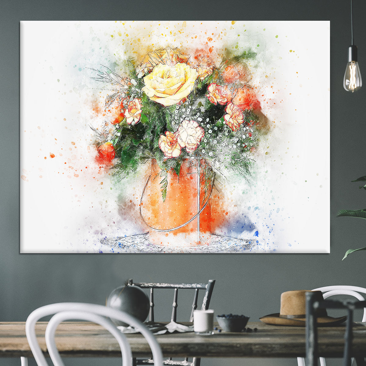 Flower Painting Canvas Print or Poster - Canvas Art Rocks - 3