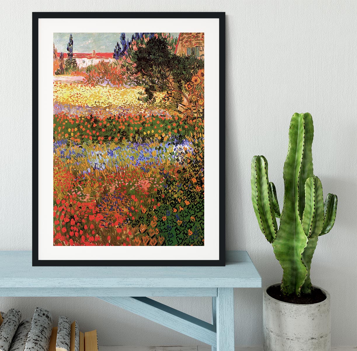 Flowering Garden by Van Gogh Framed Print - Canvas Art Rocks - 1