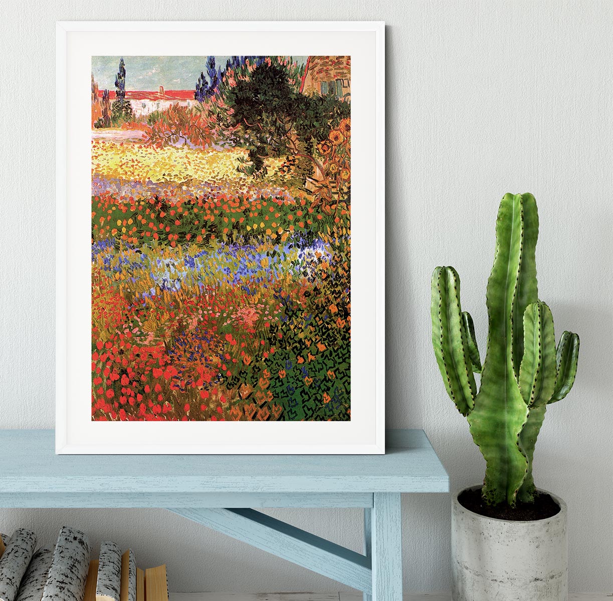 Flowering Garden by Van Gogh Framed Print - Canvas Art Rocks - 5