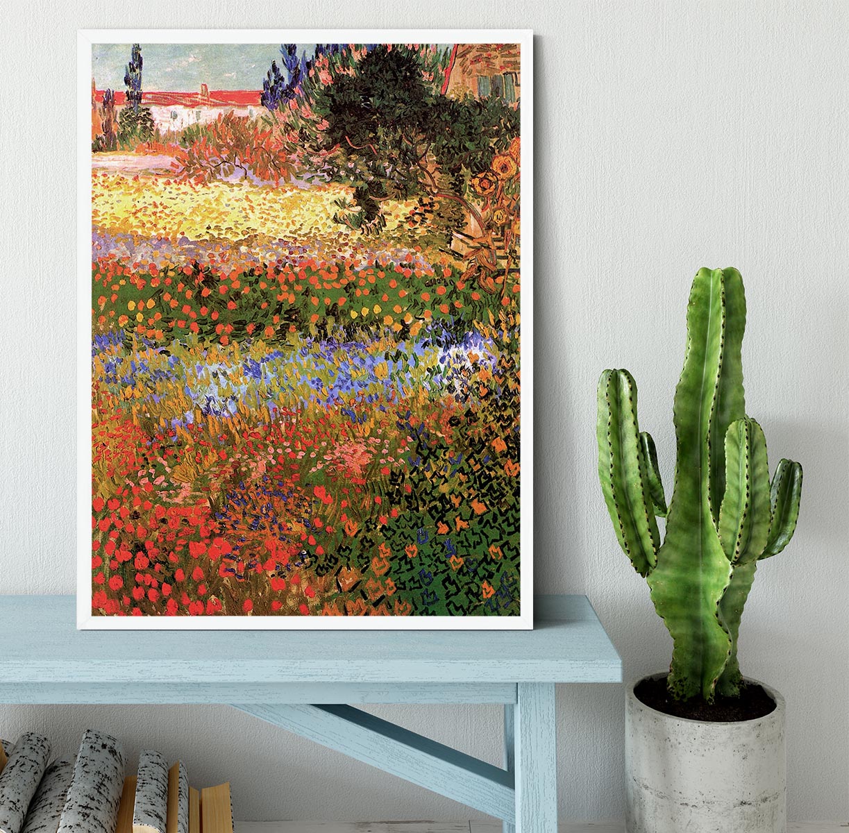 Flowering Garden by Van Gogh Framed Print - Canvas Art Rocks -6