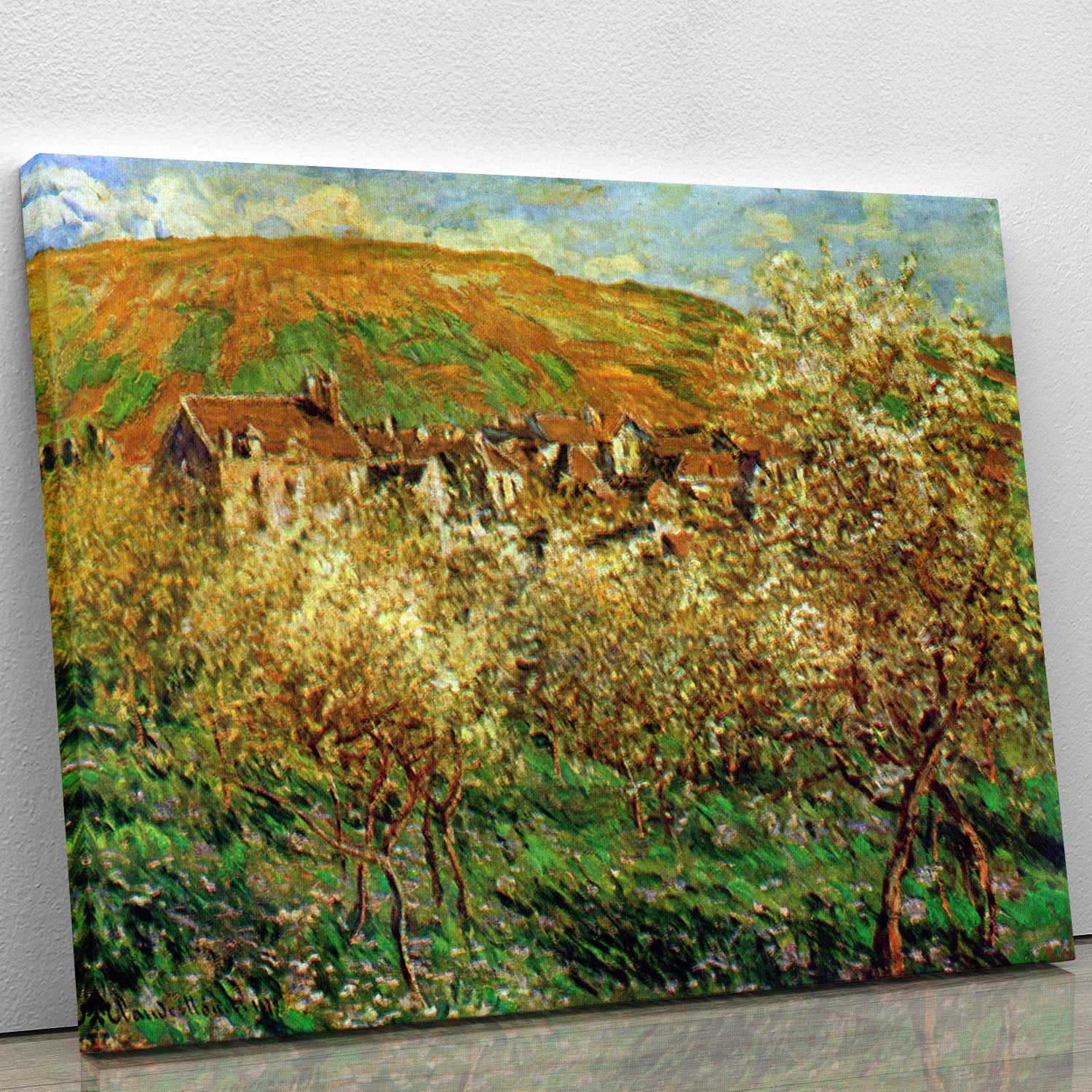 Flowering apple trees by Monet Canvas Print or Poster - Canvas Art Rocks - 1
