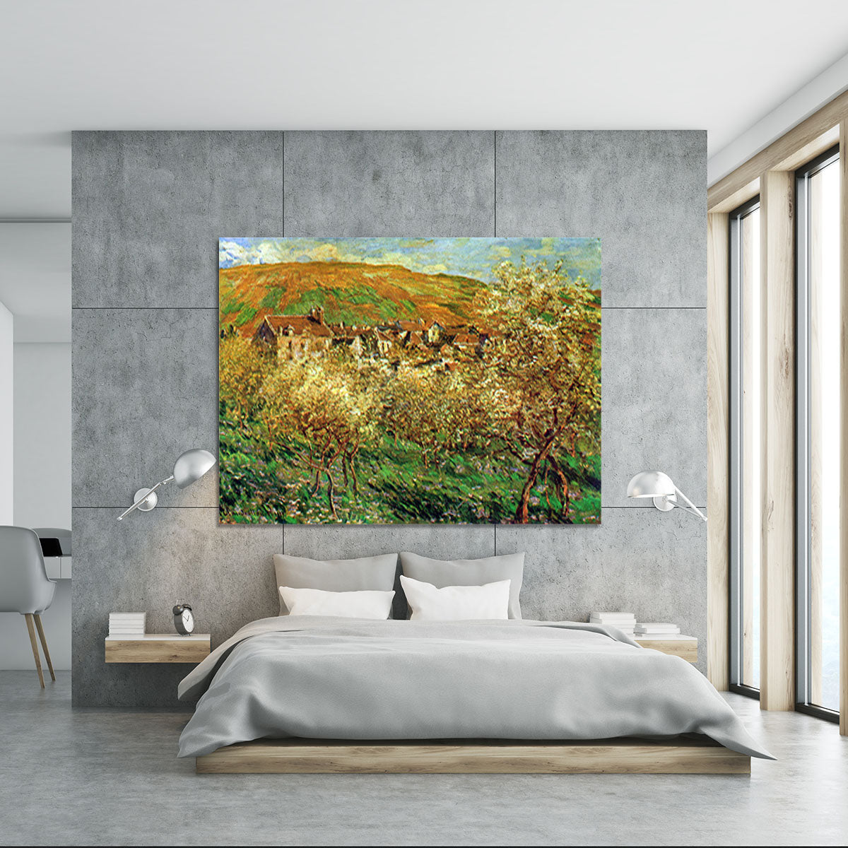 Flowering apple trees by Monet Canvas Print or Poster - Canvas Art Rocks - 5