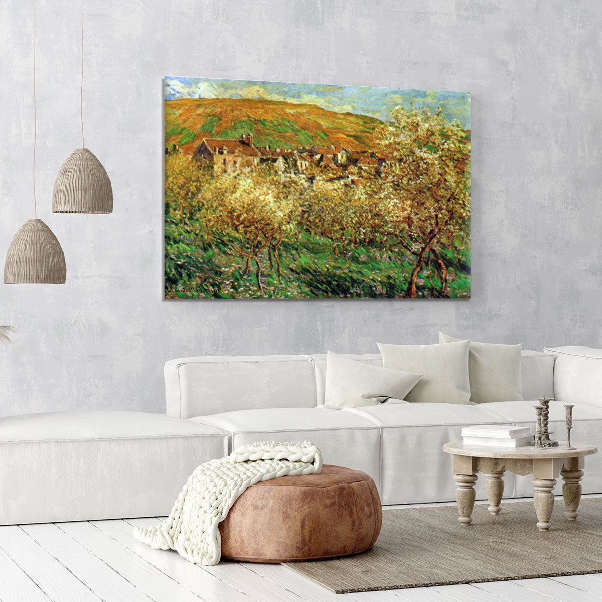 Flowering apple trees by Monet Canvas Print or Poster - Canvas Art Rocks - 6